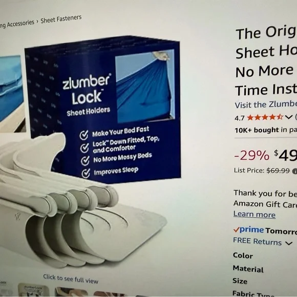 Bed sheet holders - Picture 2 of 2